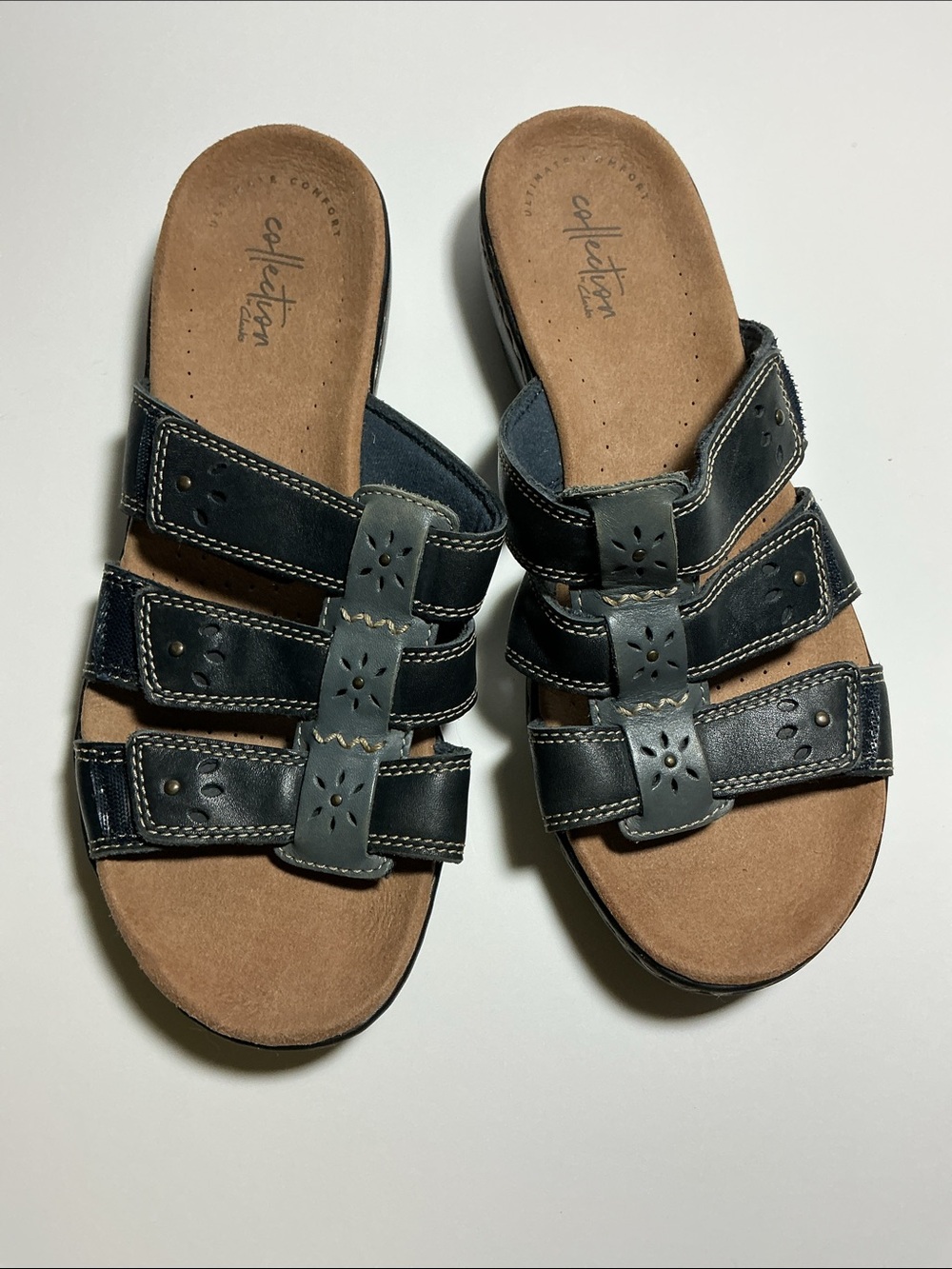 Clarks Navy Blue Comfort Sandals